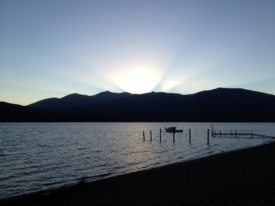 Sunset in Te Anau