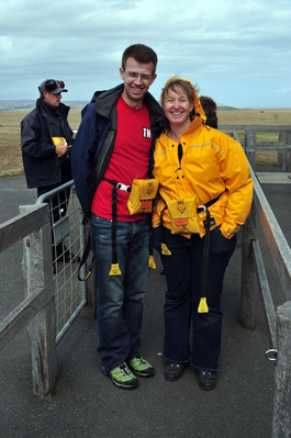 Getting ready for our helicopter ride