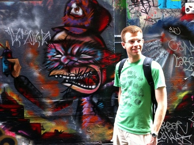 Looking at the street art