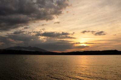 Sunset over the lake