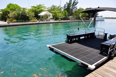 Barefoot Cay is technically on an island, and so it has its own little ferry crossing