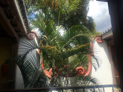 Courtyard at hotel in Antigua