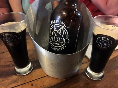 Craft beer at dinner