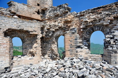 Inside a tower