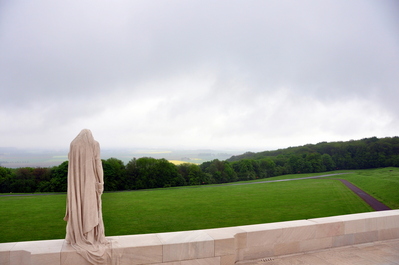 View down the ridge from on the monument