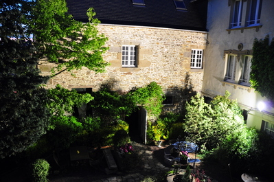 Hotel courtyard from our window