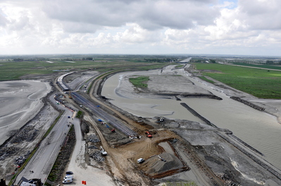 View of the work they're doing to restore the bay to its original state.