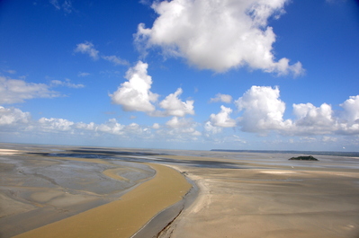 View towards the ocean, this area all fills in with water at high tide