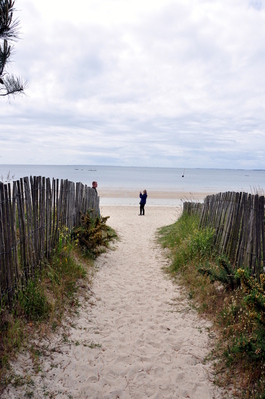 Heading down to the beach at Carnac