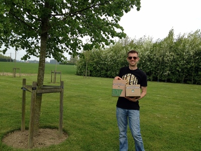 Me at Westvleteren with my beers and glasses