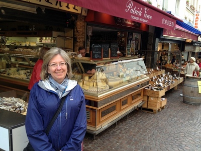 Mom with the cheese and wine shop