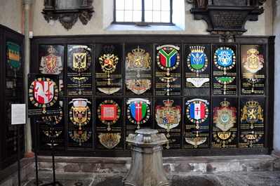 Coats of arms of the some Knights of the Royal Order of the Seraphim