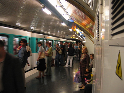 The platform at the subway station near my hostel