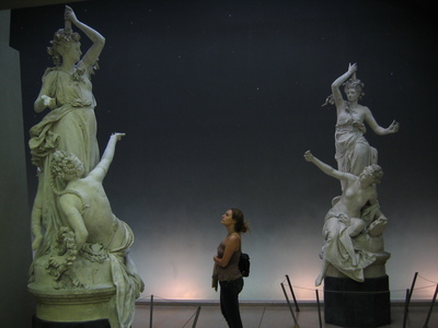 A pair of sculptures