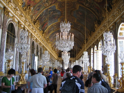 The Hall of Mirrors inside of the Chateau