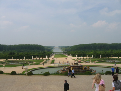 The view out over the gardens (they stretch to the horizon)