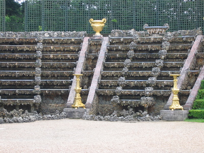 A fountain made of shells