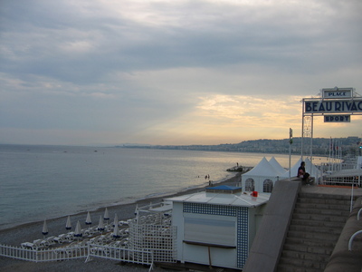 My first full view of the beach and the sea