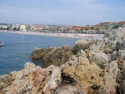 A dude fishing, very Old Man and the Sea, but without the boat