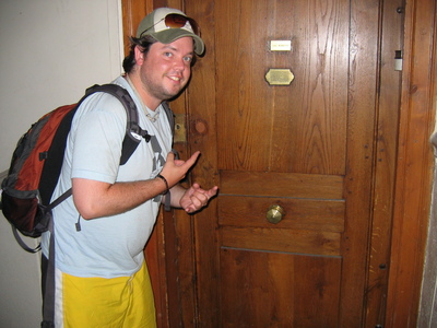 The front door to the apartment