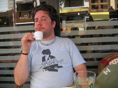 Enjoying some coffee in Lyon