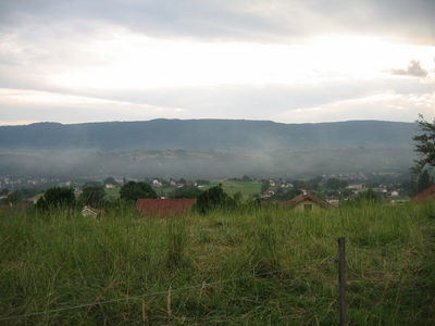 Looking out over the hills from just outside the bed and breakfast