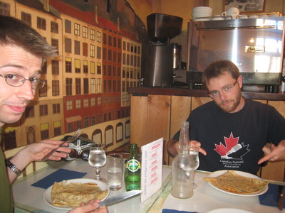 Lunch of crepes with Morgan