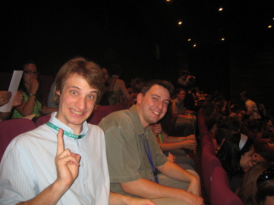 Axel and Pierre, our French film student friends