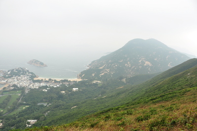 Little beach village below