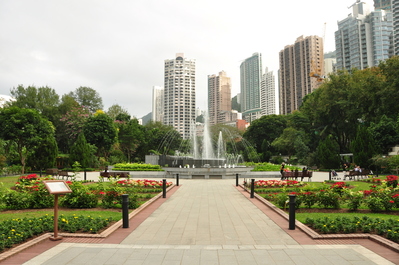 In the botanical gardens