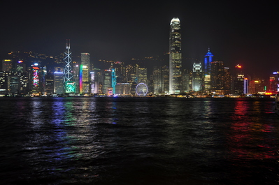 City all lit up