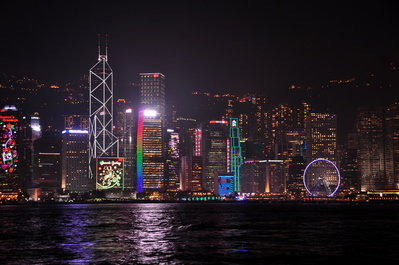 City all lit up