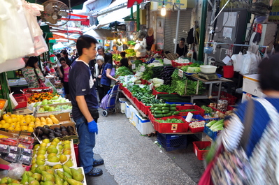 Narrow market street