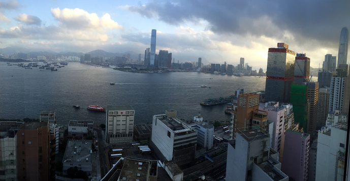 View from my hotel in the morning