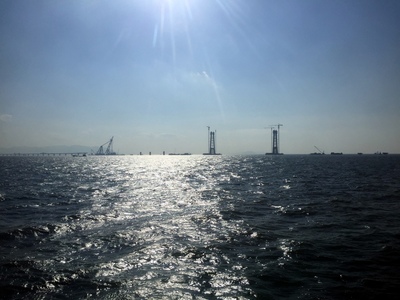 Hong Kong-Zhuhai-Macau Bridge under construction