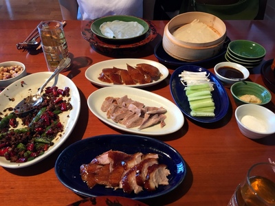 Lunch (dan-dan noodles not pictured as they were previously devoured)