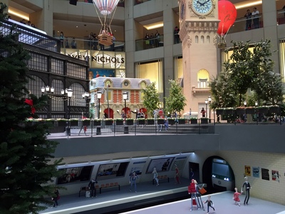 Christmas display at the Landmark building