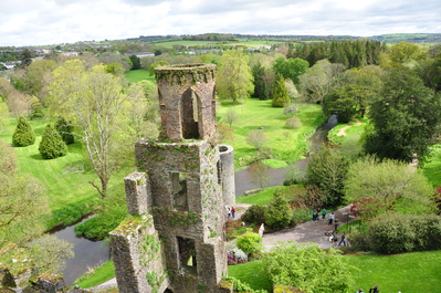 On top of Blarney Castle looking down