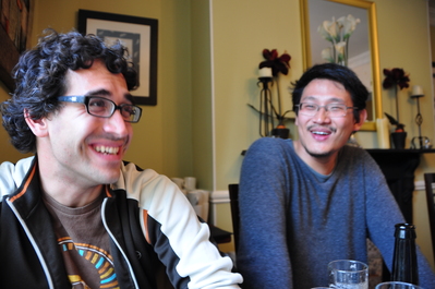Rob and Alex at supper