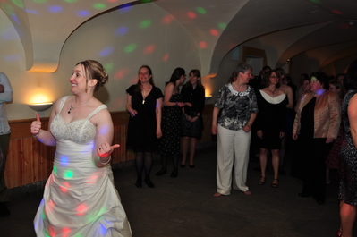 Toni and multi-coloured lights