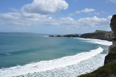 The coast at Carrick-a-Rede rope bridge