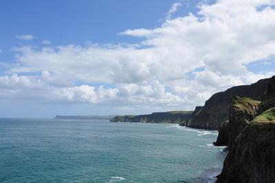 The coast at Carrick-a-Rede rope bridge