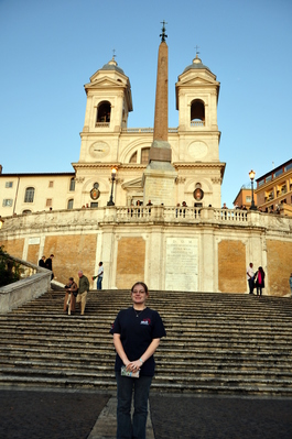 Kim at the Spanish Steps