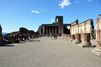 Lots of columns in the remains of the Basilica