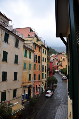 View from our room up into town