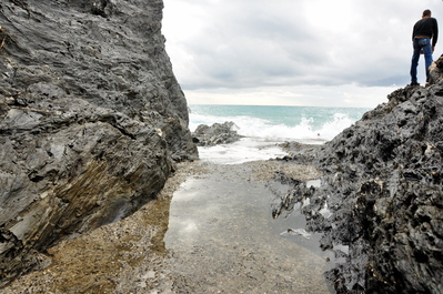 Fisherman on the rocks