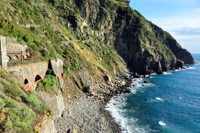 Above the beach at Riomaggiore