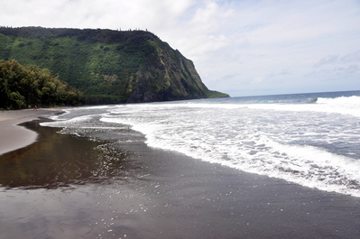 Black sand beach