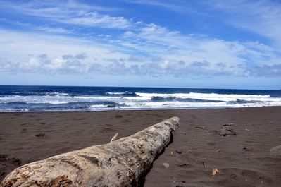 Black sand beach