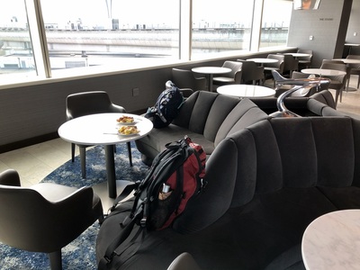Our little sitting area and breakfast in the Polaris Lounge